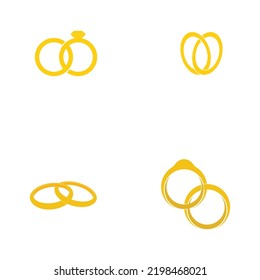 wedding ring icon logo vektor template