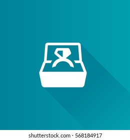 Wedding ring icon in Metro user interface color style.