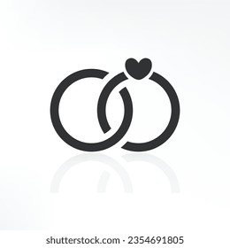 Wedding ring icon. Wedding ringsymbol vector 
