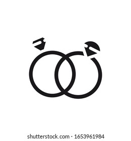 wedding ring icon, wedding ring Sign/Symbol Vector