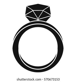 Wedding ring icon. Simple illustration of wedding ring vector icon for web