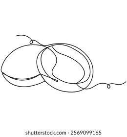 Wedding ring icon single line art, continuous one line drawing of Isolated outline vector art