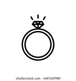 
Wedding ring icon symbol vector