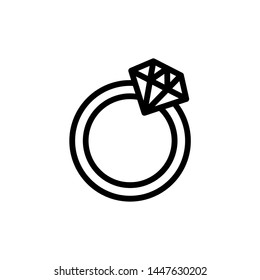 
Wedding ring icon symbol vector 
