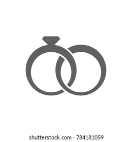Wedding ring icon vector