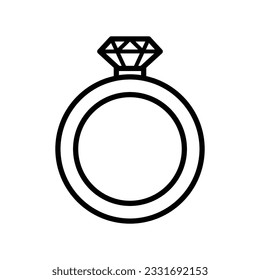 wedding ring icon vector design template in white background