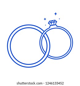 Wedding ring icon. Vector illustration