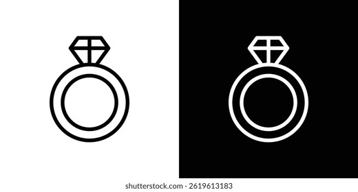 Wedding ring icon Vector symbol in trendy flat style