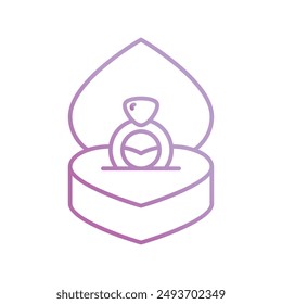 Icono de anillo de boda con fondo blanco Vector ilustración de stock