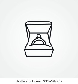 wedding ring line icon. ring line icon.