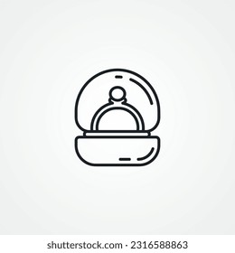 wedding ring line icon. ring line icon.