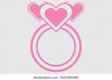wedding ring line icon EPS 10