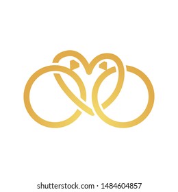 Wedding Ring Logo Template Design Vector, Emblem, Design Concept, Creative Symbol, Icon