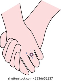 wedding ring on bride's finger