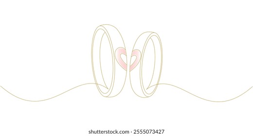 wedding ring outline vector design