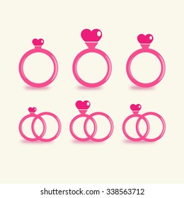 Wedding Ring Pink Heart Diamond