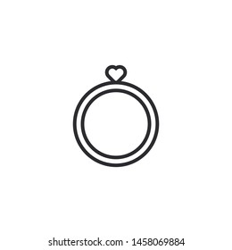 Wedding Ring Wedding Rings Outline Icon Vector Illustration Eps