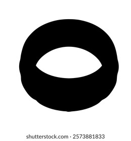 Wedding ring silhouette vector icon sign symbol illustration design.
