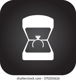 Wedding ring simple icon on  background