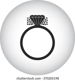 Wedding ring simple icon on  background