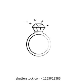 wedding ring sketch illustration. Element of wedding icon for mobile concept and web apps. Sketch style wedding ring icon can be used for web and mobile on white background