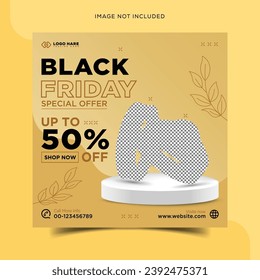 Wedding ring social media banner post vector eps design template