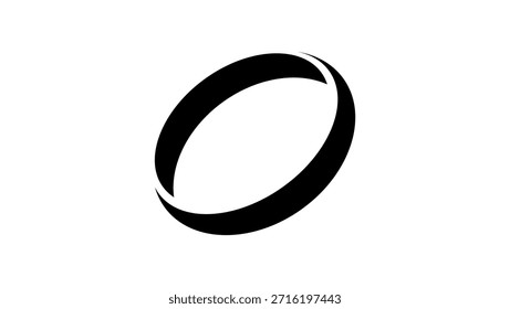 Hochzeitsring-Symbol, schwarz, einzelne Silhouette