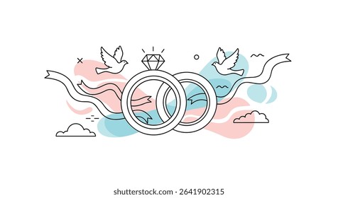 Wedding Ring Symbolizes Love Commitment Relationship Bond Union Life Partner Happiness