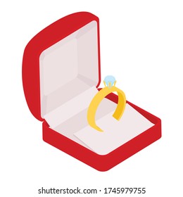 Wedding ring vector engagement symbol gold jewellery for proposal marriage wed sign will you marry me bridal illustration set isolated on white background