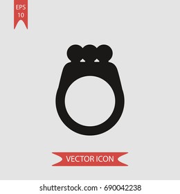 Wedding ring vector icon, illustration symbol
