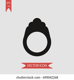 Wedding ring vector icon, illustration symbol