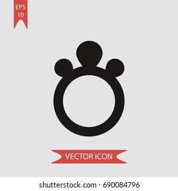 Wedding ring vector icon, illustration symbol