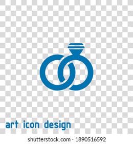 wedding ring vector icon on an abstract background