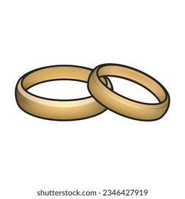 Icono vector del anillo de bodas.Icono del vector de color aislado en el anillo de bodas de fondo blanco.