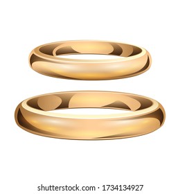 Wedding ring vector icon.Realistic vector icon isolated on white background wedding ring .