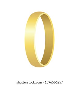 Wedding ring vector illustration isolated on white background