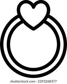 wedding ring Vector illustration on a transparent background.Premium quality symbols.Thin line vector icon for concept and graphic design.