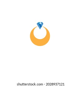 wedding ring vector or minimalist illustration