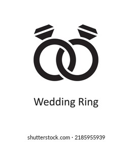 Wedding Ring vector solid Icon Design illustration. Miscellaneous Symbol on White background EPS 10 File