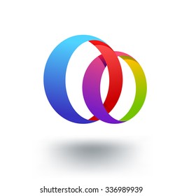 Wedding rings. Abstract icon.