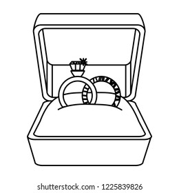 Wedding rings in box