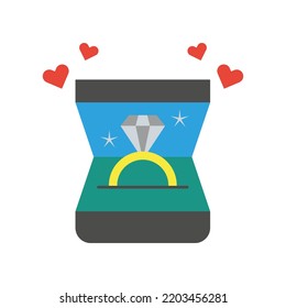 Wedding Rings colored icon. Simple colored element illustration. Wedding Rings concept symbol design from family set. Can be used for web and mobile