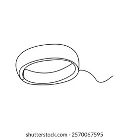 Wedding rings continuous line drawing One line art of love rings marriage union of hearts