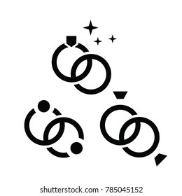 Wedding Rings Couple Icon