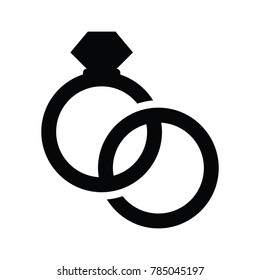 Wedding Rings Couple Icon