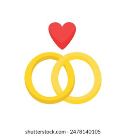 Wedding rings in cute style