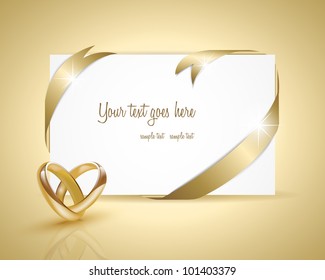 Wedding rings design with card