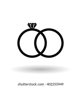 wedding rings design , vector illustration