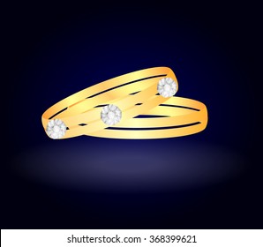 Wedding rings with diamond