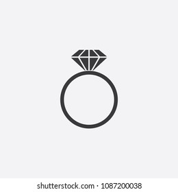 Wedding Rings With Diamond icon vector